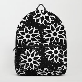 Winter Snowflakes At Midnight Contemporary Christmas Scatter Pattern Backpack