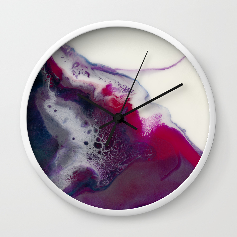 In Bloom Abstract Floral White Pink And Blue Resin Art Wall