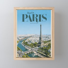 Travel to Paris Framed Mini Art Print