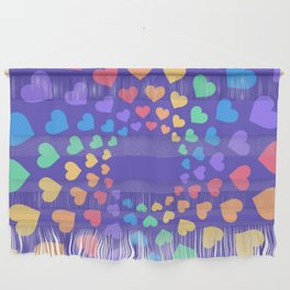 Rainbow Hearts Wall Hanging