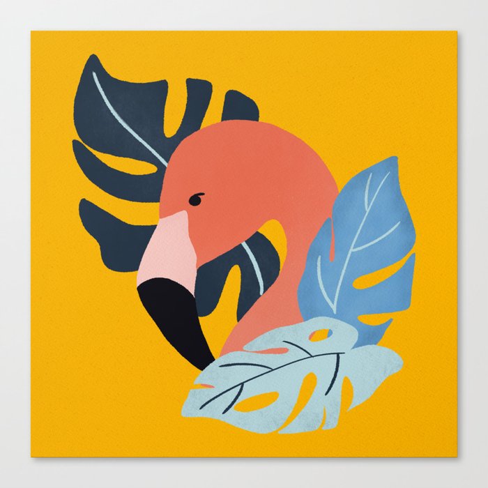 Tropical Flamingo Canvas Print