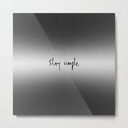 Arabella Metal Print | Black, Sky, Staysimple, Gradient, White, Motto, Graphicdesign, Simple, Dark 