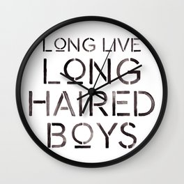 Long Live Long Haired Boys Wall Clock