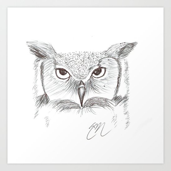 Owl Art Print