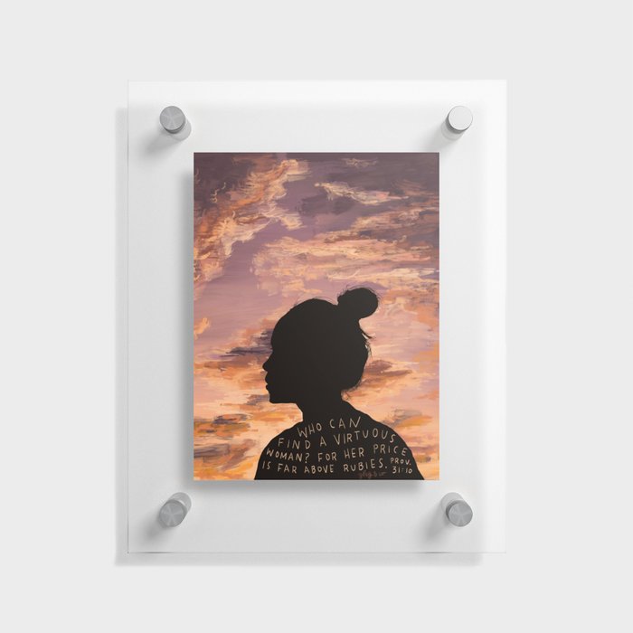 Proverbs 31:10  |  Sunset Silhouette Floating Acrylic Print