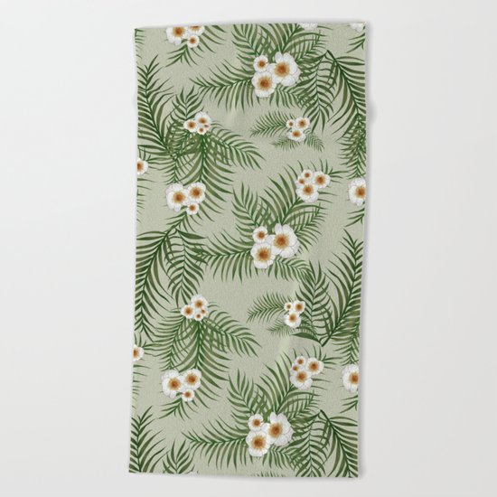 Vintage Jungle Pattern #society6 #decor #buyart Beach Towel