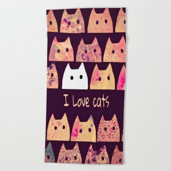 cat-199 Beach Towel