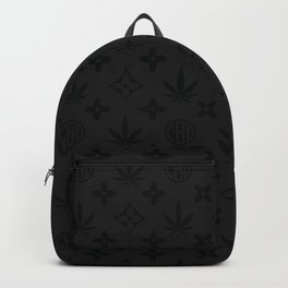 Dark Marijuana tile pattern. Digital Illustration background Backpack | Luxury, Subtle, Elegant, Graphicdesign, Leaf, Lifestyle, Parody, Black, Pattern, Tile 