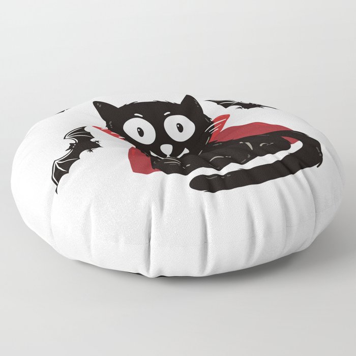 vampire cat furniture Design by diegoramonart Floor Pillow