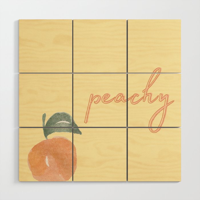 Peachy & Cream Wood Wall Art