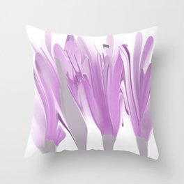 Spring Flowers In Shades of Lilac Throw Pillow