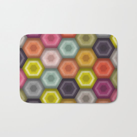 crochet honeycomb Bath Mat