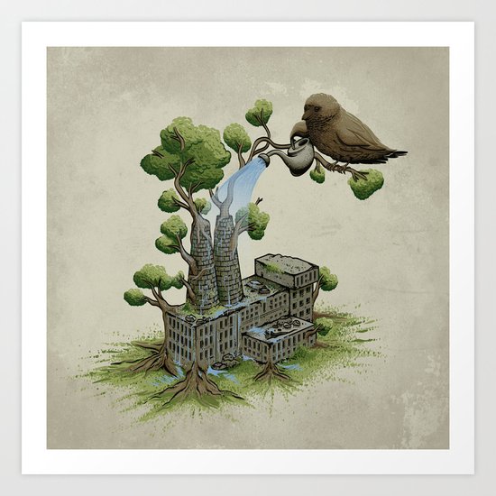 Factory Plant Art Print