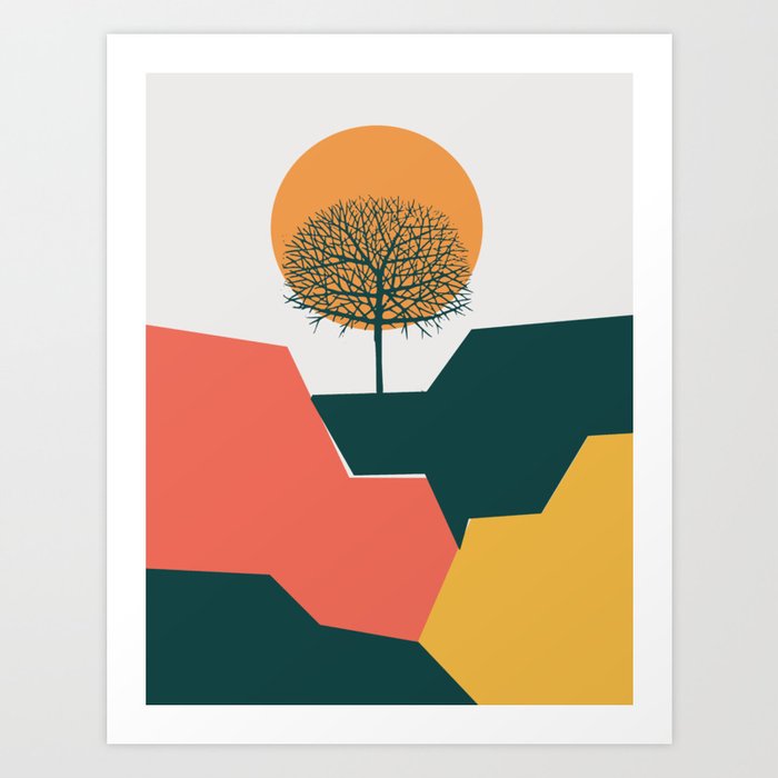 Tree top Art Print by Little Dean Society6