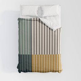 Color Block Line Abstract VIII Duvet Cover