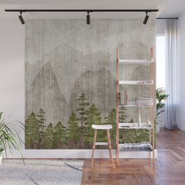 Mountain Range Woodland Forest Wall Mural