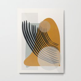 Abstract Shapes 33 Metal Print | Minimal, Stripes, Illustration, Simple, Absract, Collage, Graphicdesign, Modern Art, Art, Figure 