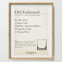 Old Fashioned Recipe Serving Tray