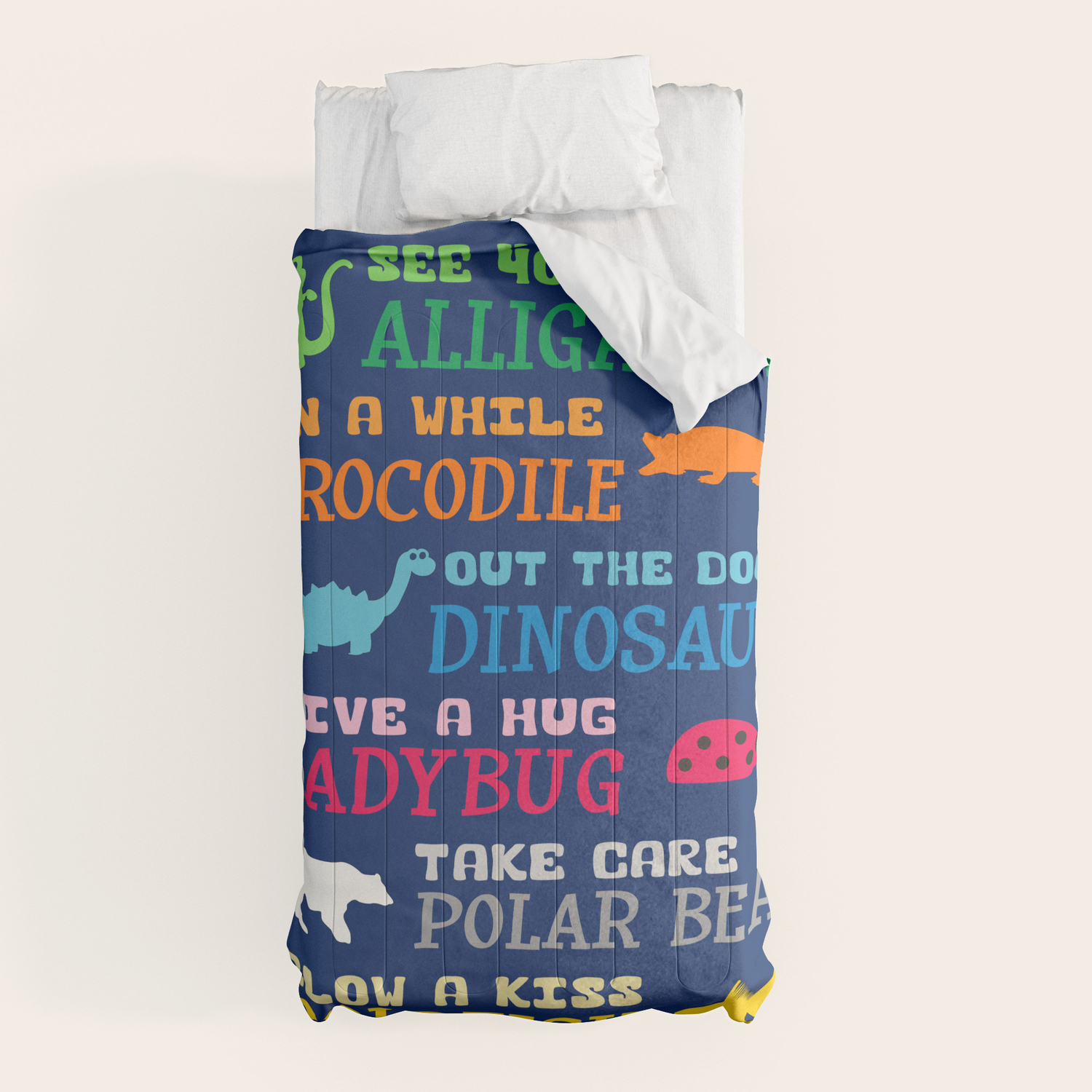 See You Later Alligator In A While Crocodile Comforters By Socoart Society6
