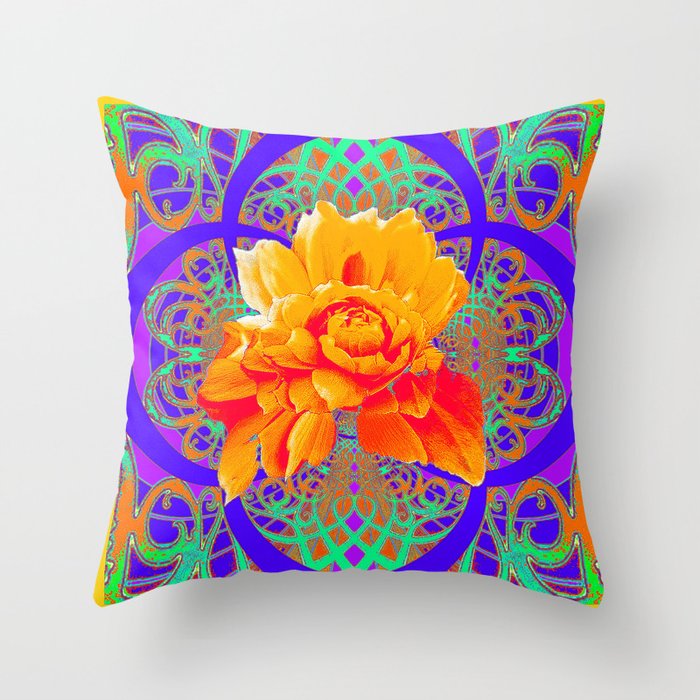 Vibrant throw pillows top