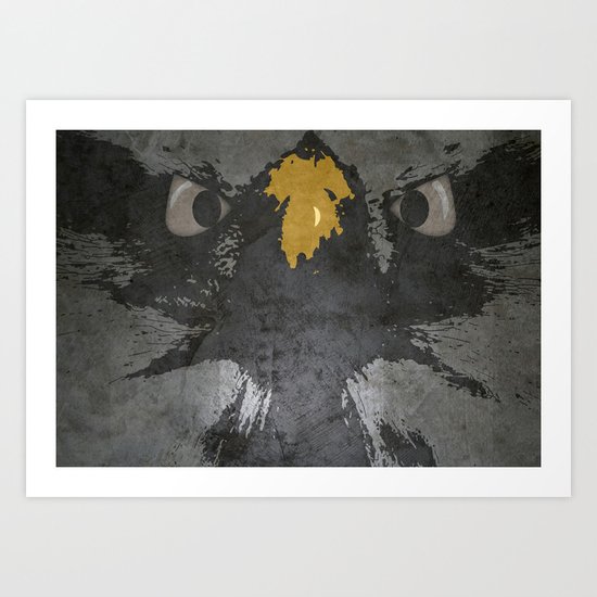 angry eagle Art Print