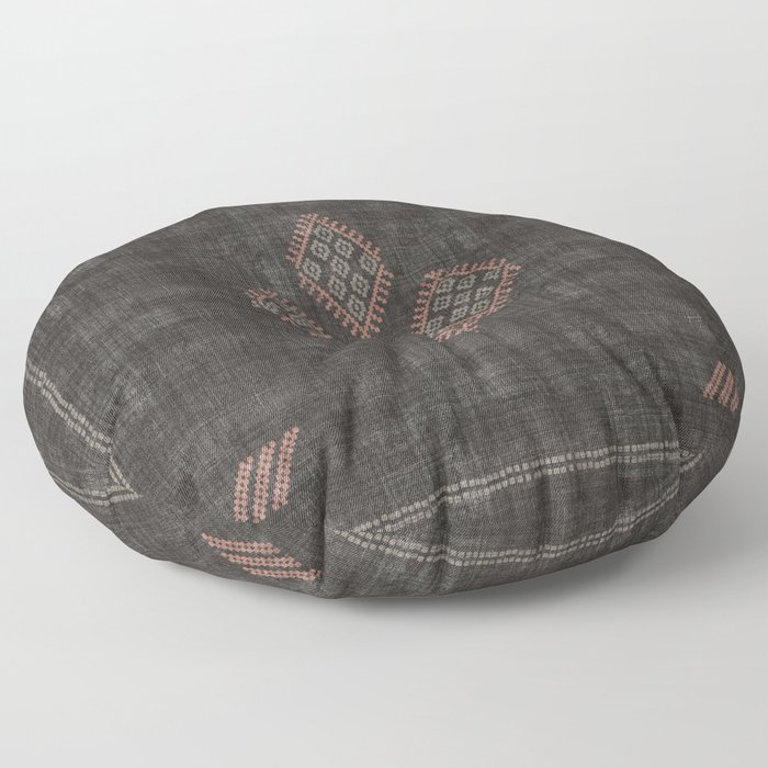 Kilim in Black and Pink Floor Pillow