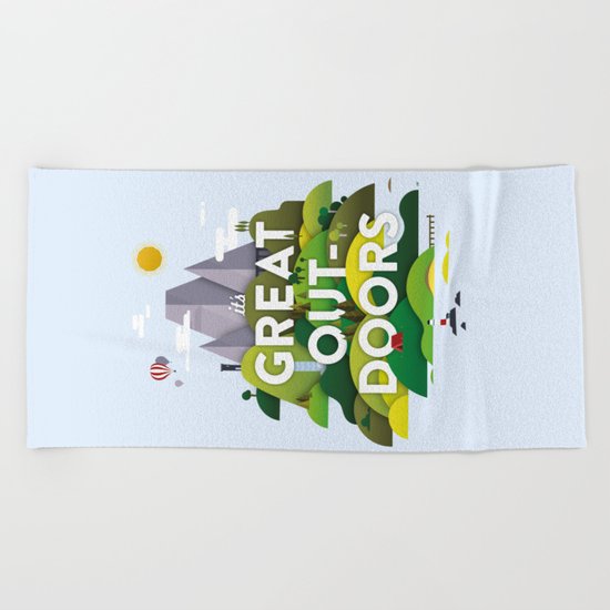 It's Great Outdoors Beach Towel