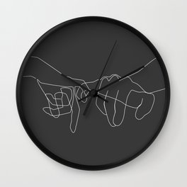 Grey Pinky Swear Wall Clock