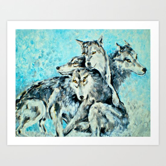 Our Brothers, the Wolves Art Print
