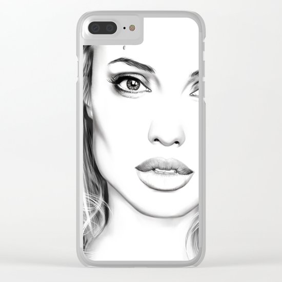 Angelina Jolie fanart Clear iPhone Case