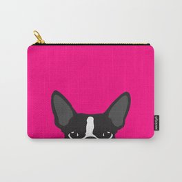 Boston Terrier Hot Pink Carry-All Pouch