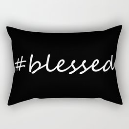 #blessed black and white Rectangular Pillow