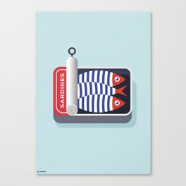 La boîte de sardines Canvas Print