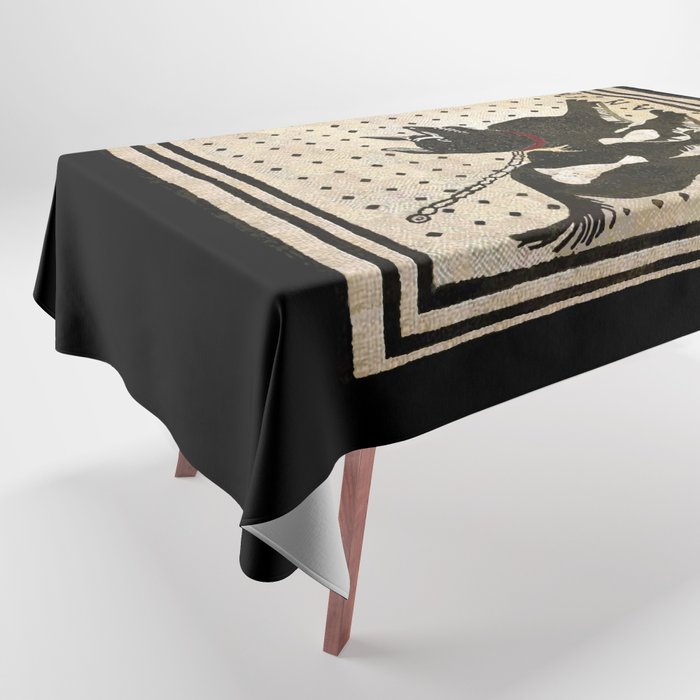 Pompeii Dog mosaic (Beware of Dog) Tablecloth