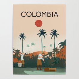 Colombia travel poster Poster