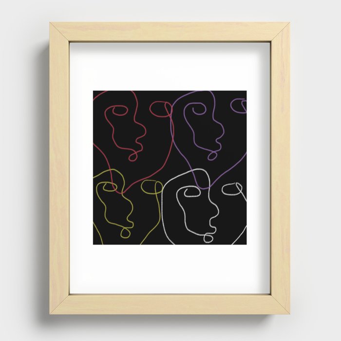 Faces Recessed Framed Print