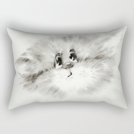 Surprised kitty Rectangular Pillow
