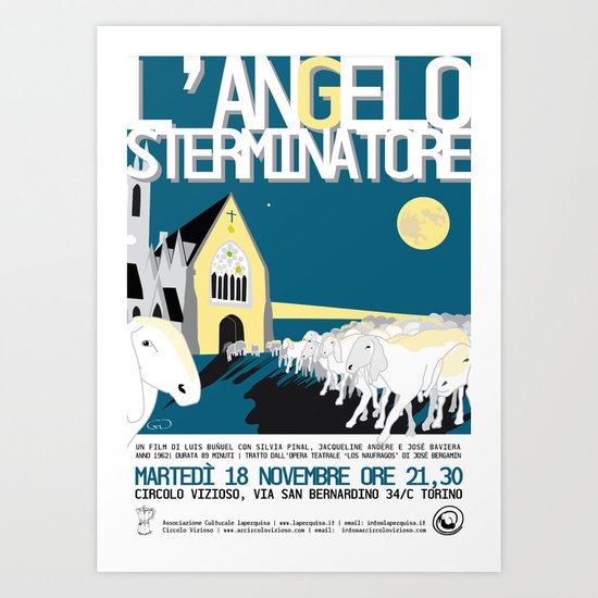 The exterminating angel Art Print