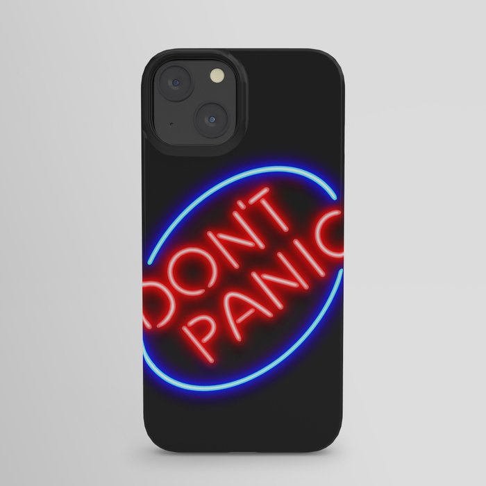 Hitchhiker's Guide - "Don't Panic" Neon Sign iPhone Case