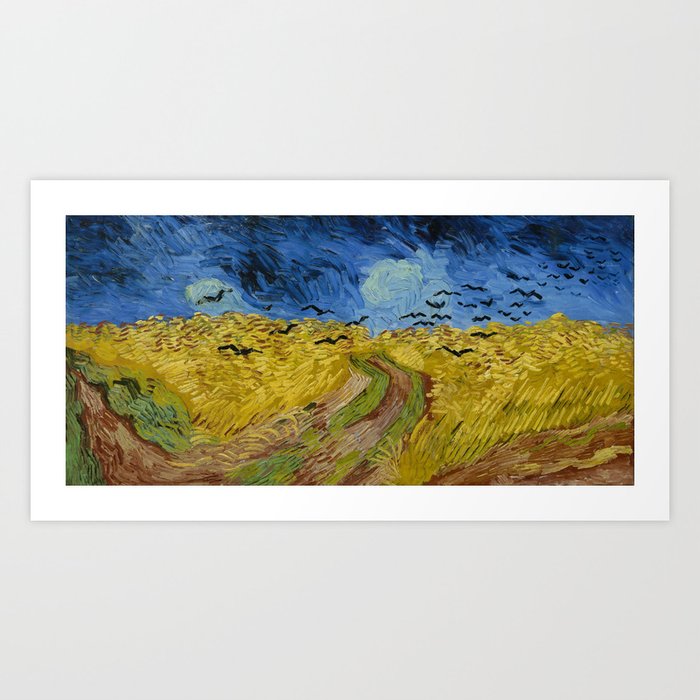 Wheat Field with Crows, Vincent Van Gogh Art Print