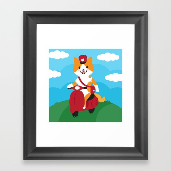 Postcat Framed Art Print
