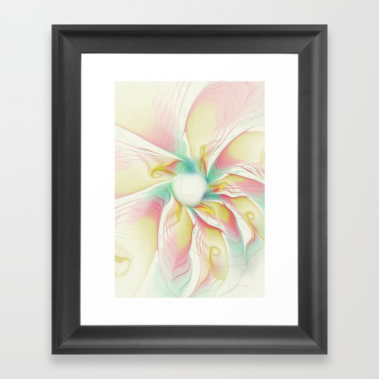 Pastel Flower Framed Art Print