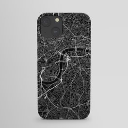 London Black Map iPhone Case