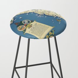 A map of Florida for garden lovers-Old vintage map Bar Stool