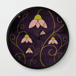 Art Nouveau Flowers Wall Clock