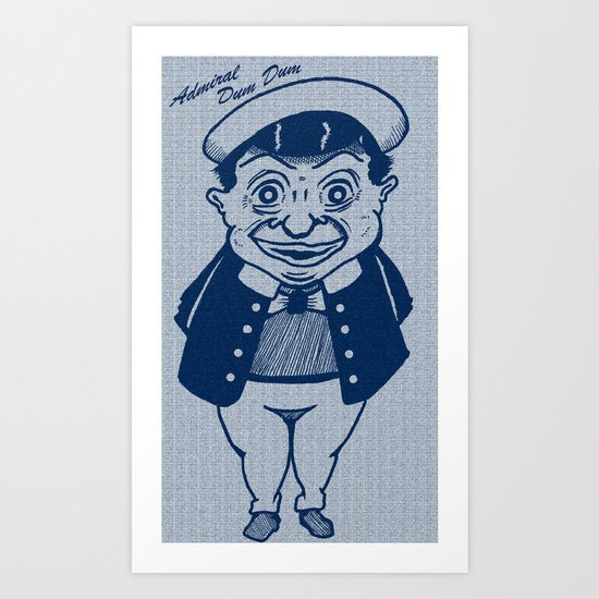 Admiral Dum Dum (Navy) Art Print