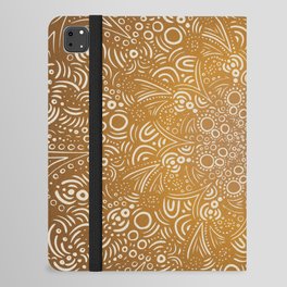 Intricate Mandala Brown iPad Folio Case