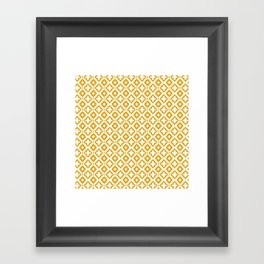 Mustard Ornamental Arabic Pattern Framed Art Print