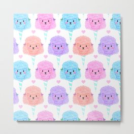 Cotton Candy Dogs Metal Print