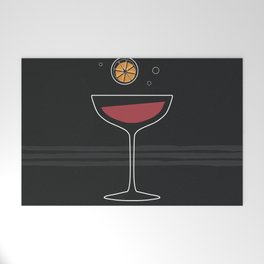 Red Wine Orange Cocktail Welcome Mat
